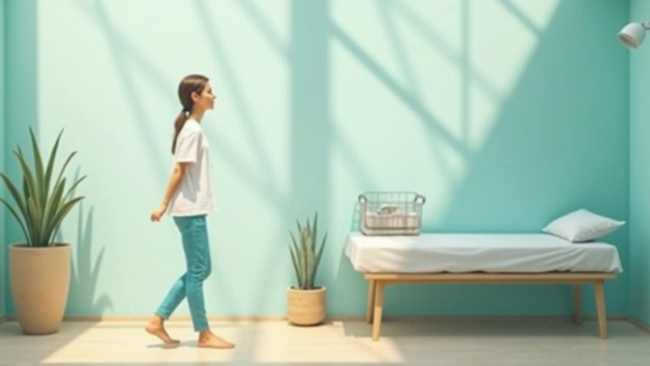 A person doing a gentle stretch on the floor to ease lower back pain
