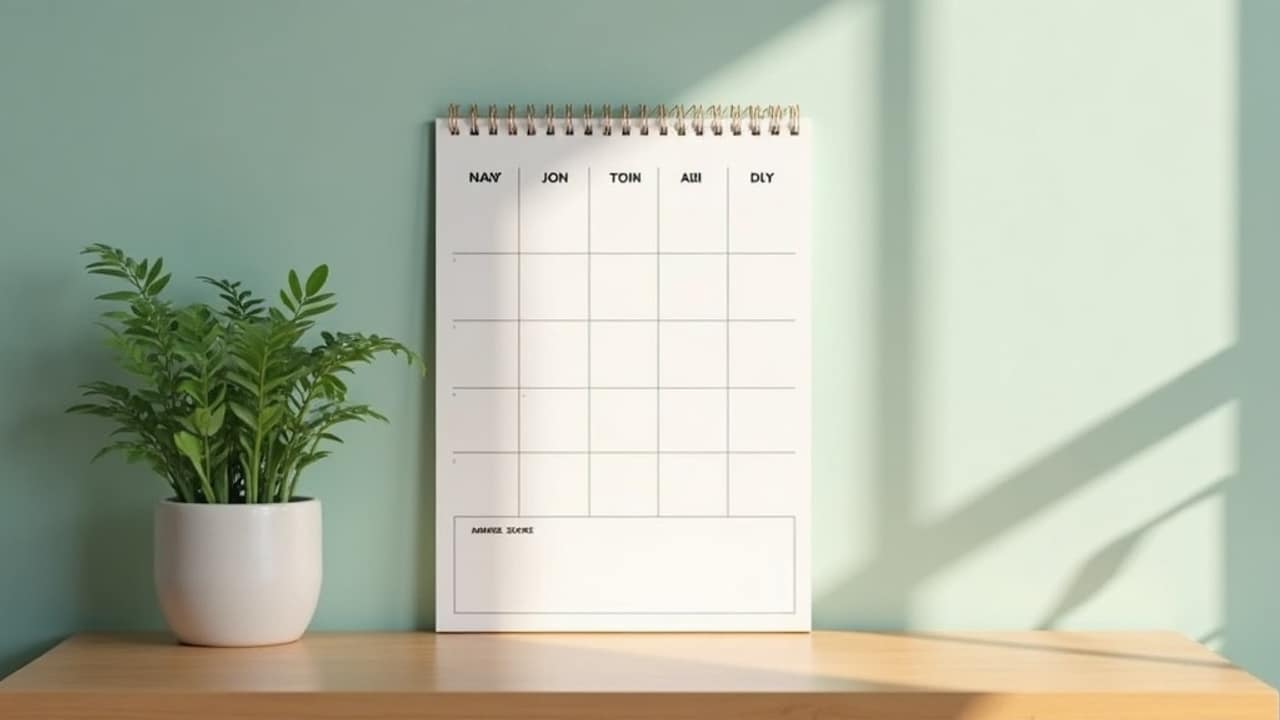 A calendar and a comfortable chair suggesting planning of health visits